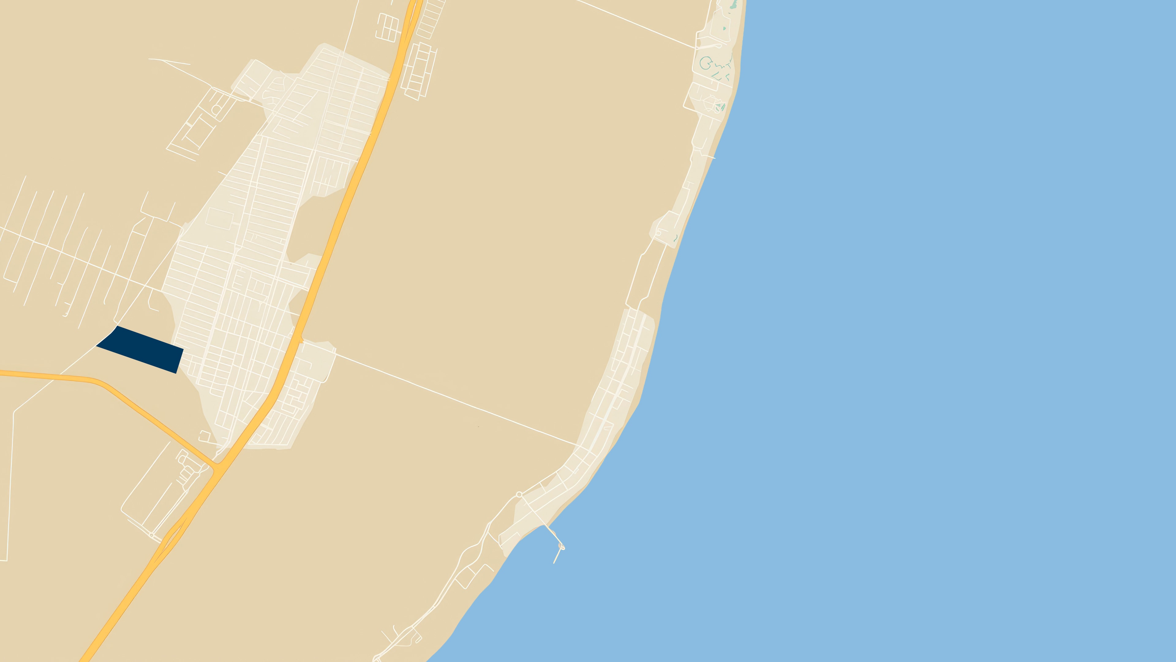 Mapa de Puerto Morelos con la ubicación de Puerto 369